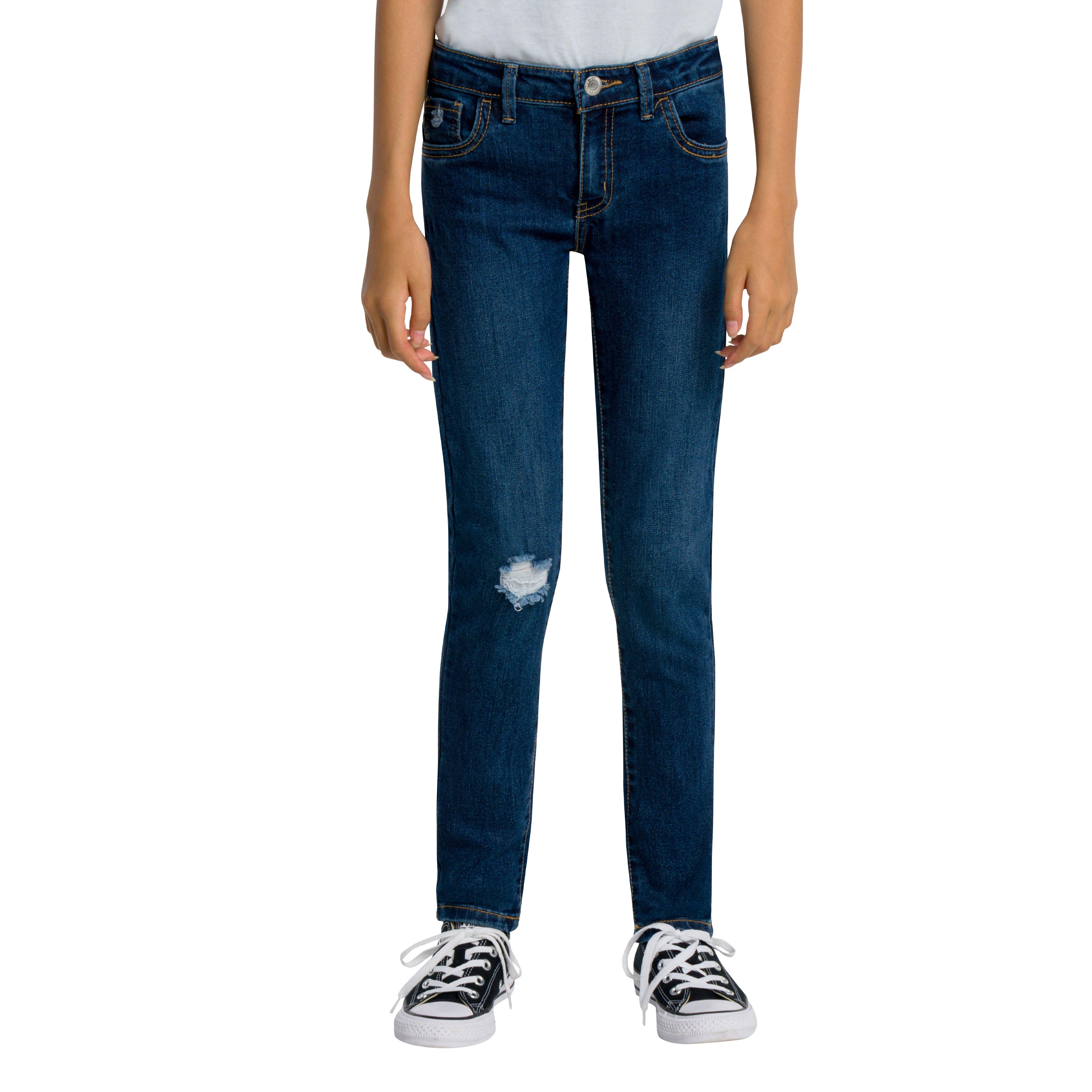 Levi's Big Girls' 710 Super Skinny Fit Slim Medium Blue Wash Denim Jeans - MEDIUM BLUE